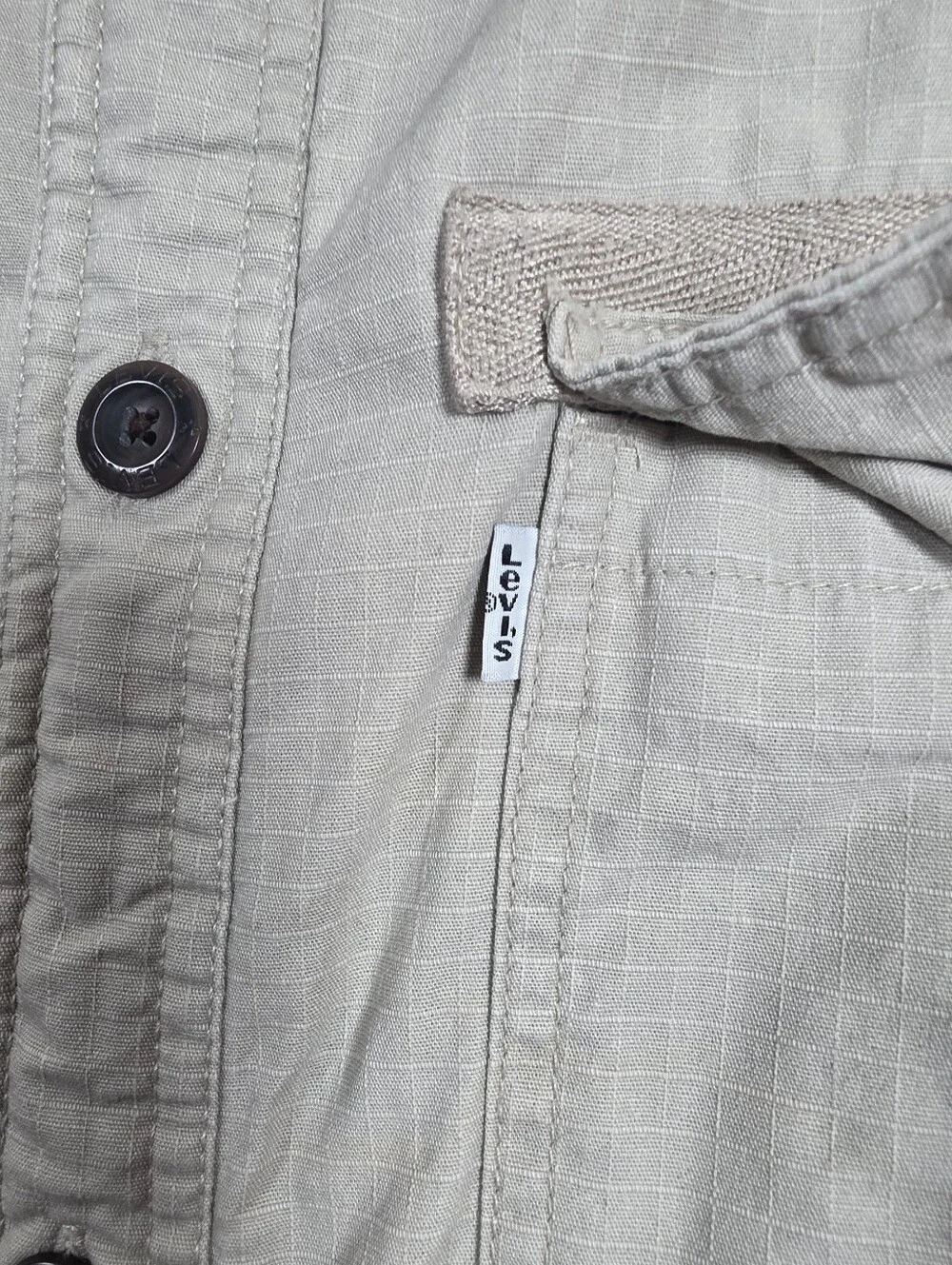 Levi's Men's Sherpa-Lined Canvas Worker Shirt Jacket - Size Large - Picture 6 of 7